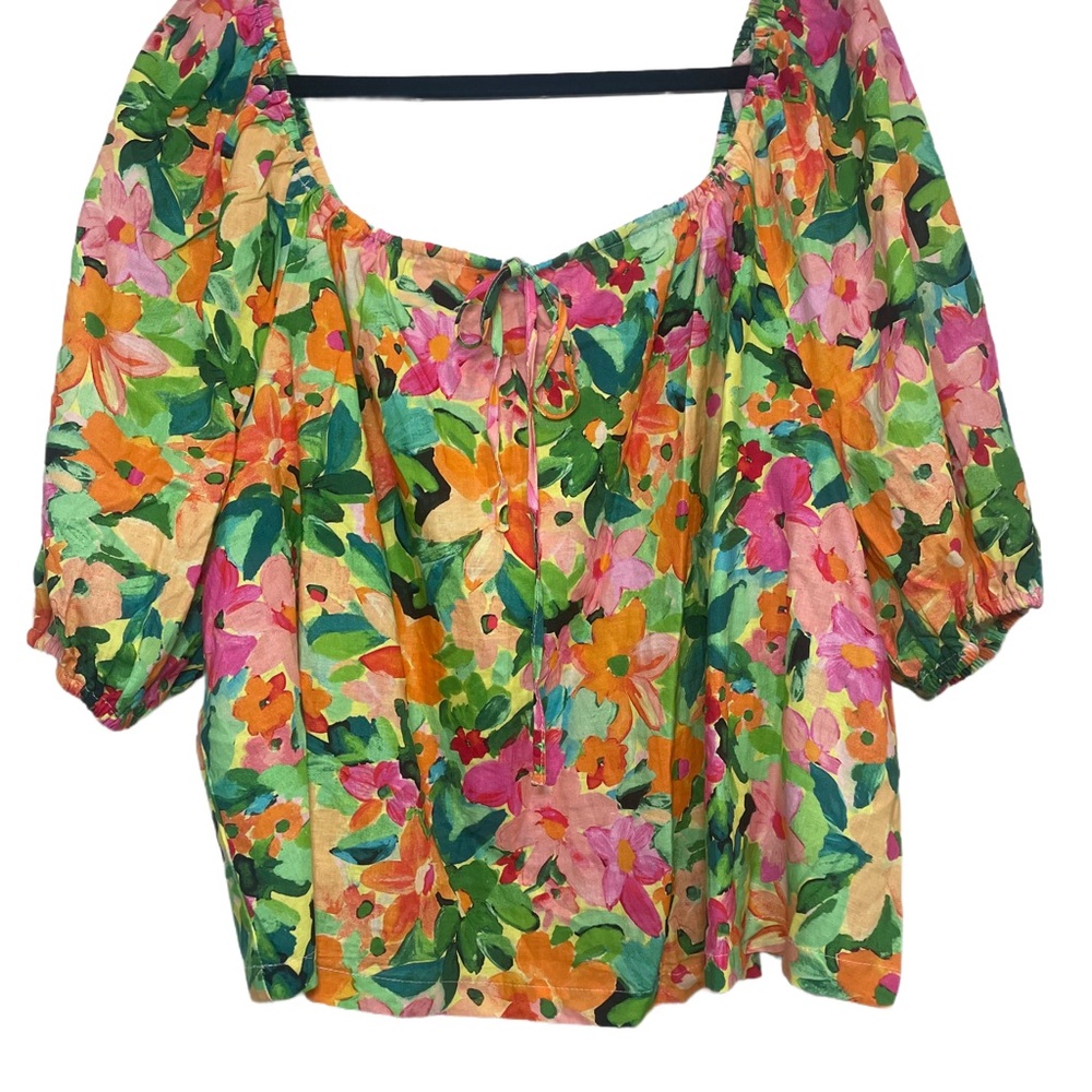 Sanctuary Square Neck Tropical Print Top - Picture 3 of 9